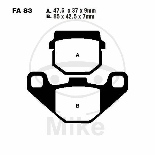 Pair brake pads ebc - pair,